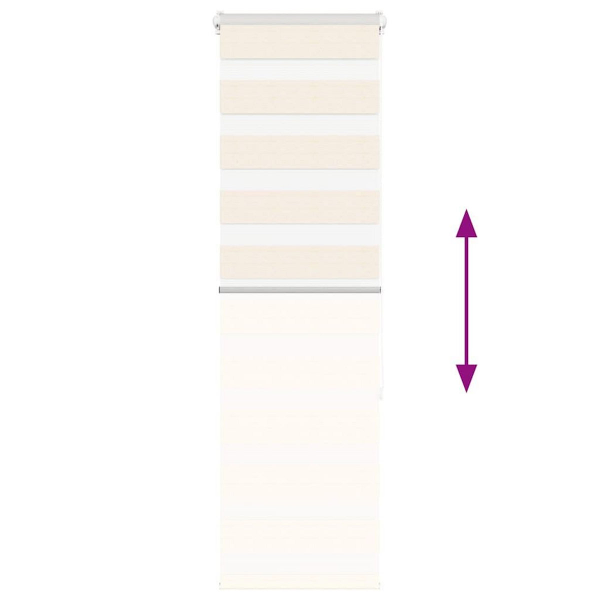 VIDAXL Store zebre beige marbre largeur du tissu 35,9 cm polyester