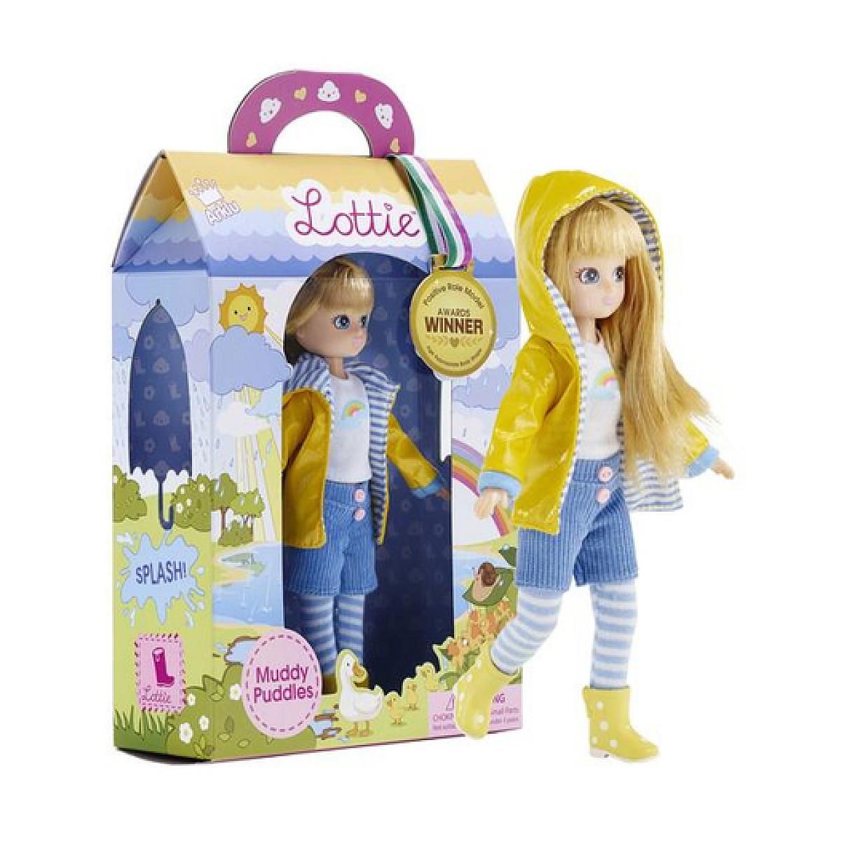 BIGJIGS Poupee Lottie Muddy Puddles  and  Superhero Clothes