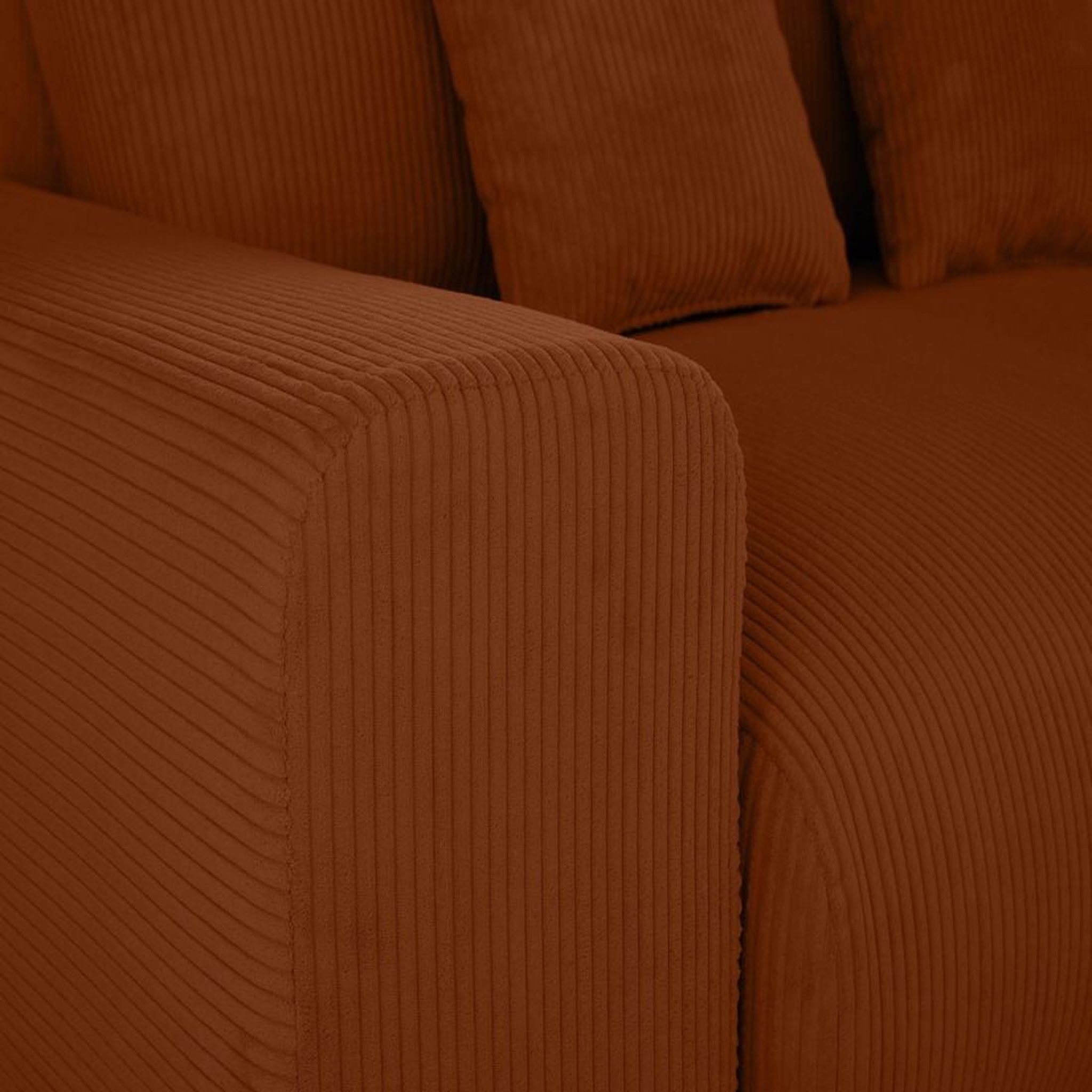Voir la diapositive 5 : BEST MOBILIER Garance - module d'assise 2 places avec accoudoir gauche - en velours côtelé