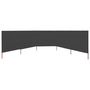 Voir la diapositive 3 : VIDAXL Paravent 5 panneaux Tissu 600 x 120 cm Anthracite