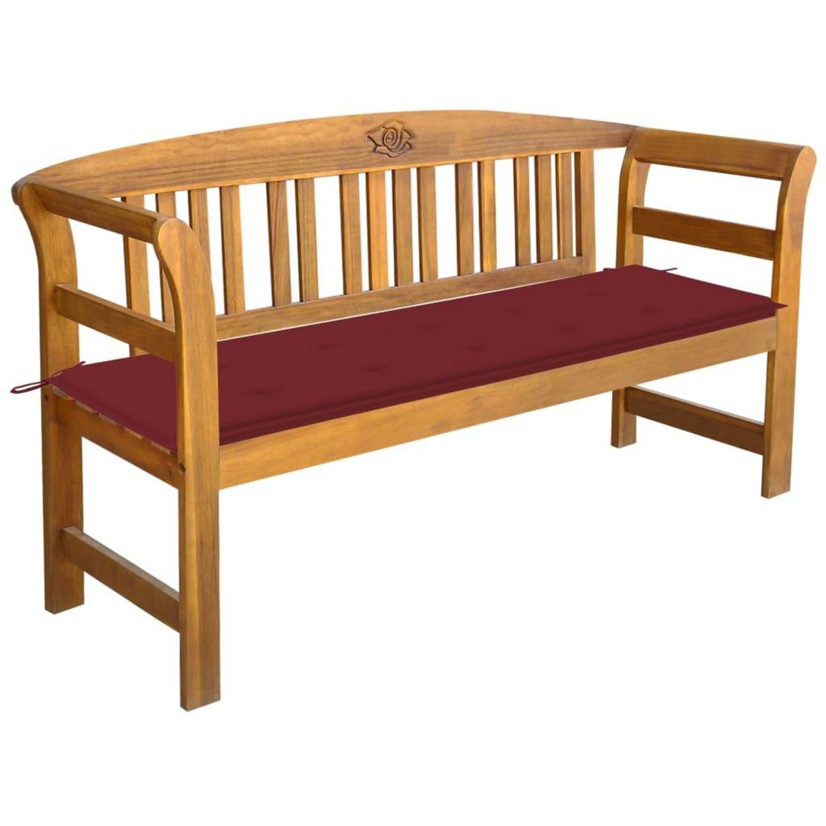 VIDAXL Banc de jardin avec coussin 157 cm Bois d'acacia massif