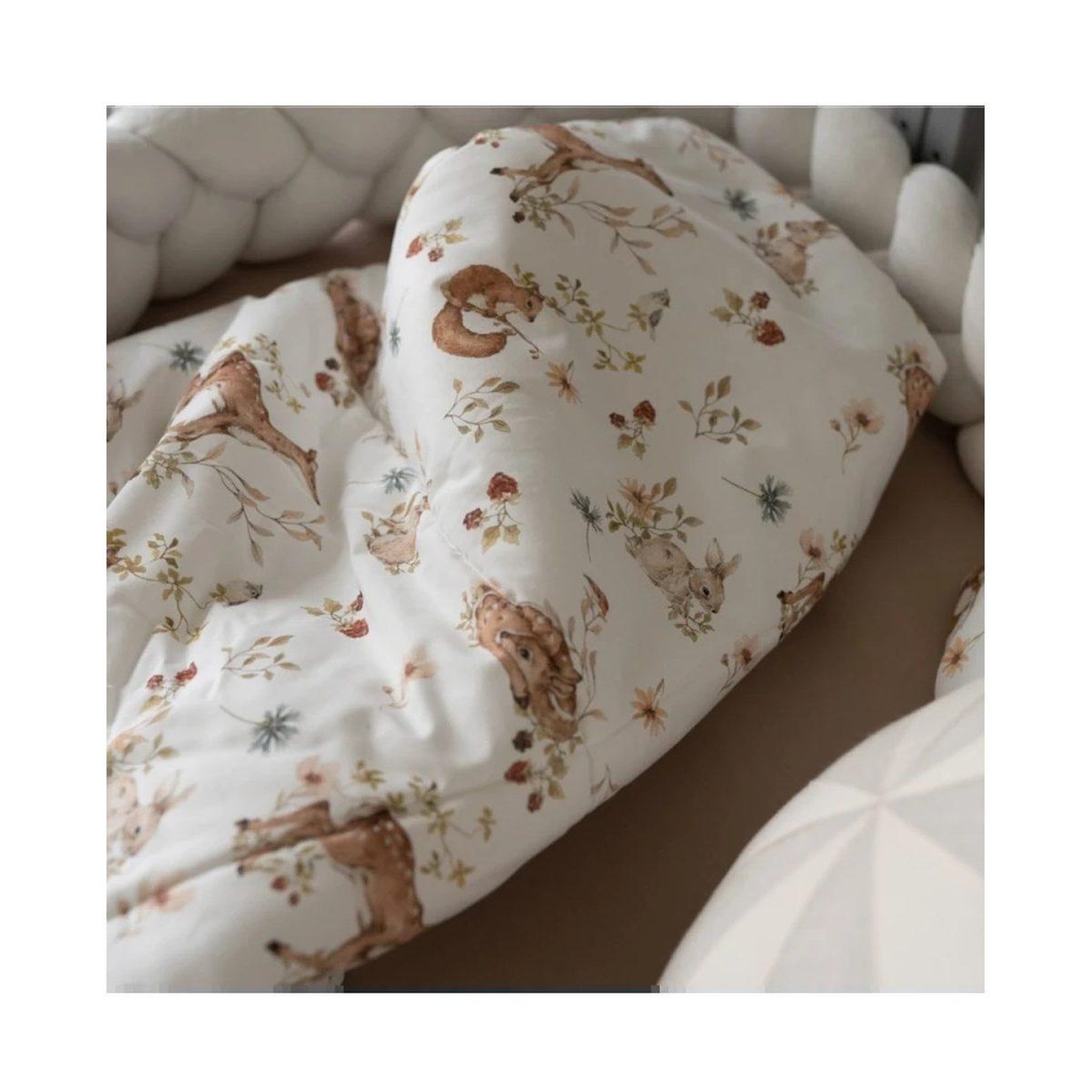 Voir la diapositive 3 : WALDIN Parure de lit bébé couette et oreiller 120 × 90 cm - taille L - forêt