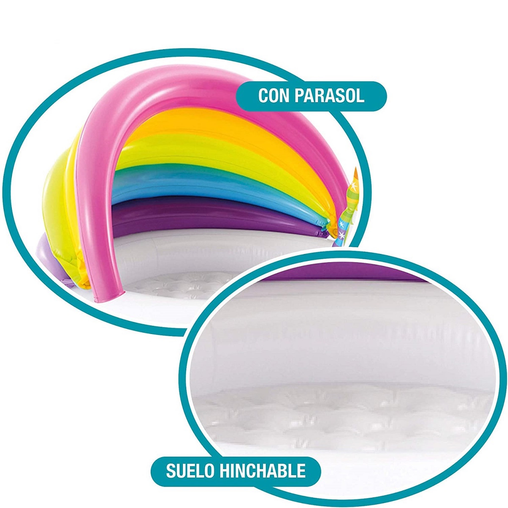 Voir la diapositive 3 : INTEX Piscine Licorne pour bébé 