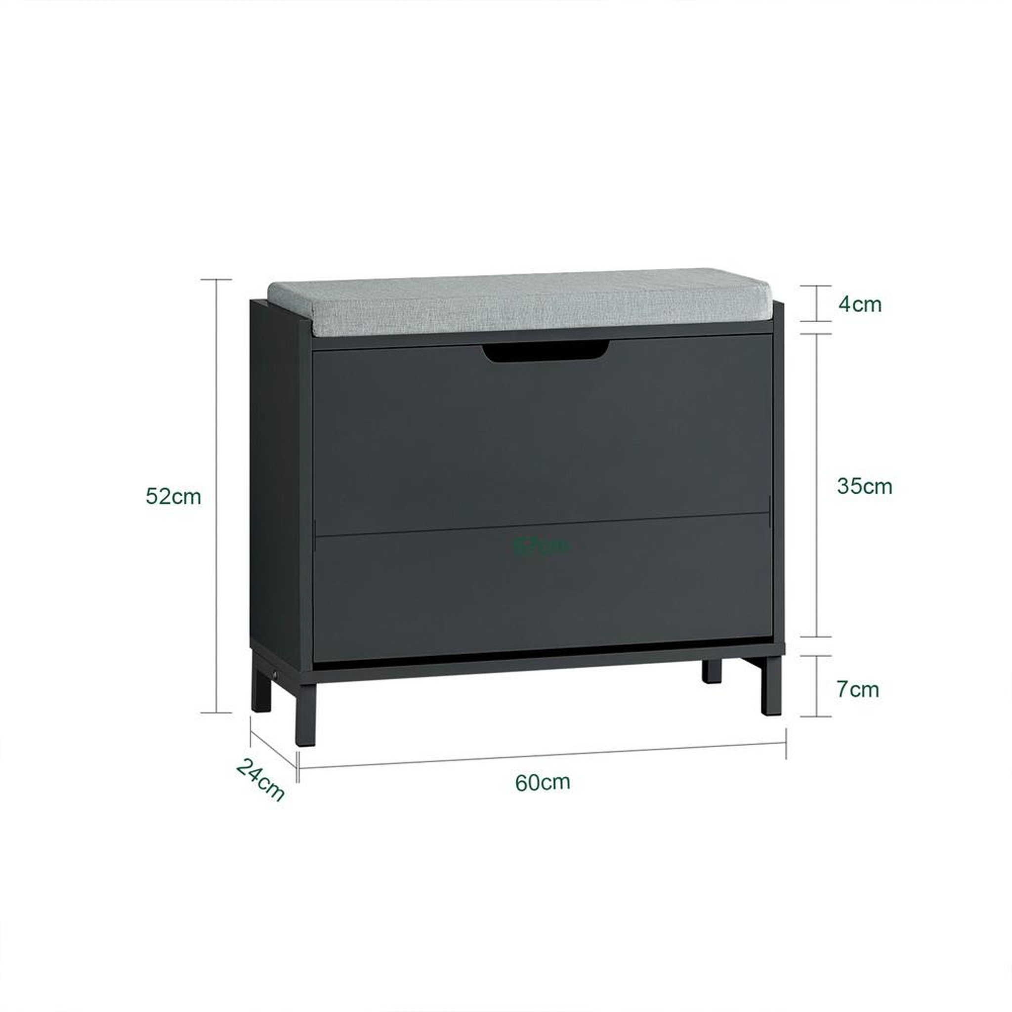 Voir la diapositive 3 : SOBUY SoBuy - Banc de rangement à chaussures avec une porte - Moderne - FSR151-K