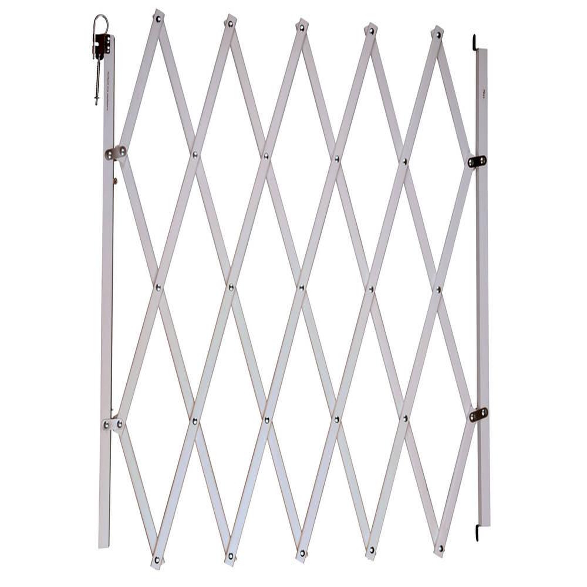 CENTRALE BRICO Barrière Stopfix, en bois, blanche, extensible à 110cm
