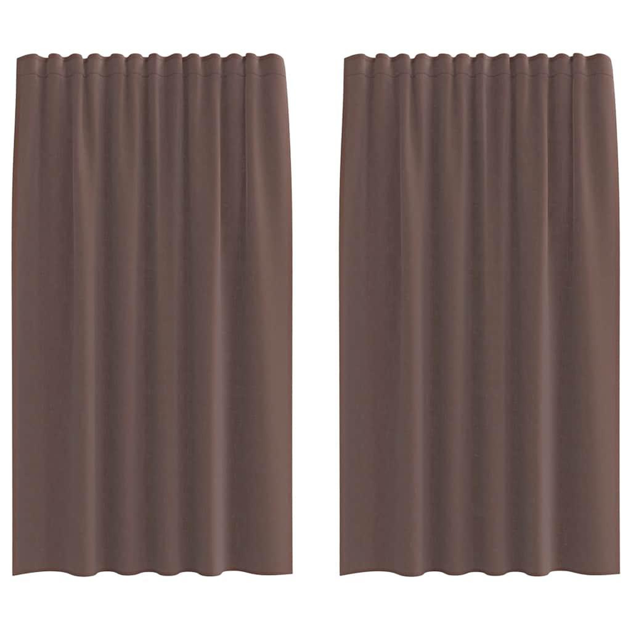 Voir la diapositive 2 : VIDAXL Rideaux en voile avec passants 2 pcs marron