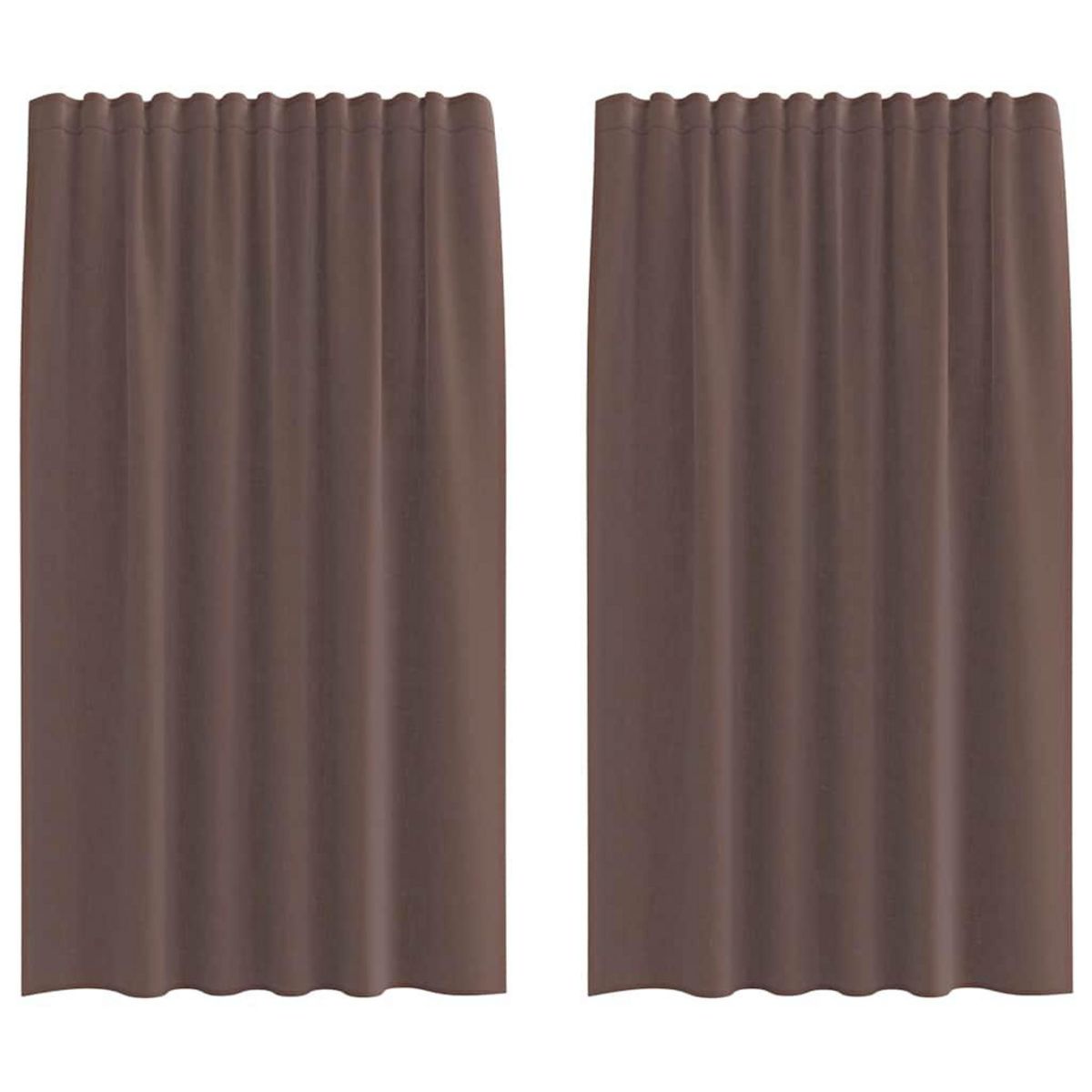 VIDAXL Rideaux en voile avec passants 2 pcs marron