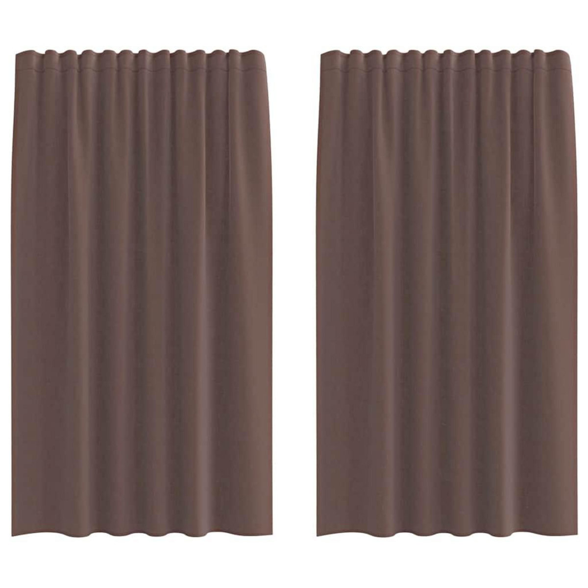 VIDAXL Rideaux en voile avec passants 2 pcs marron