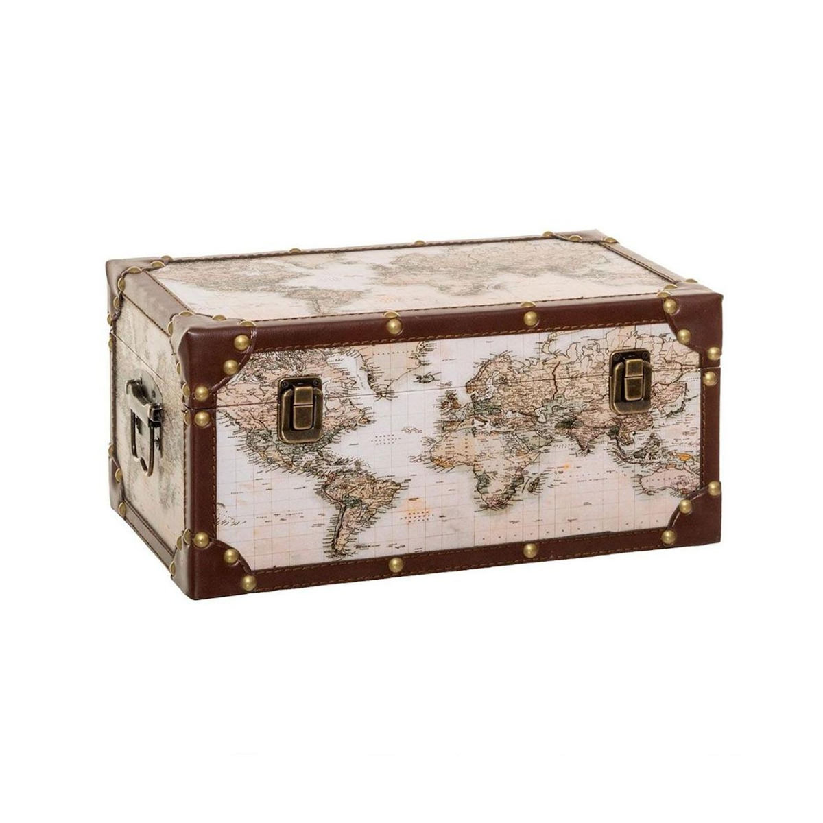 ATMOSPHERA Lot de 4 Malles  Mappemonde  56cm Multicolore