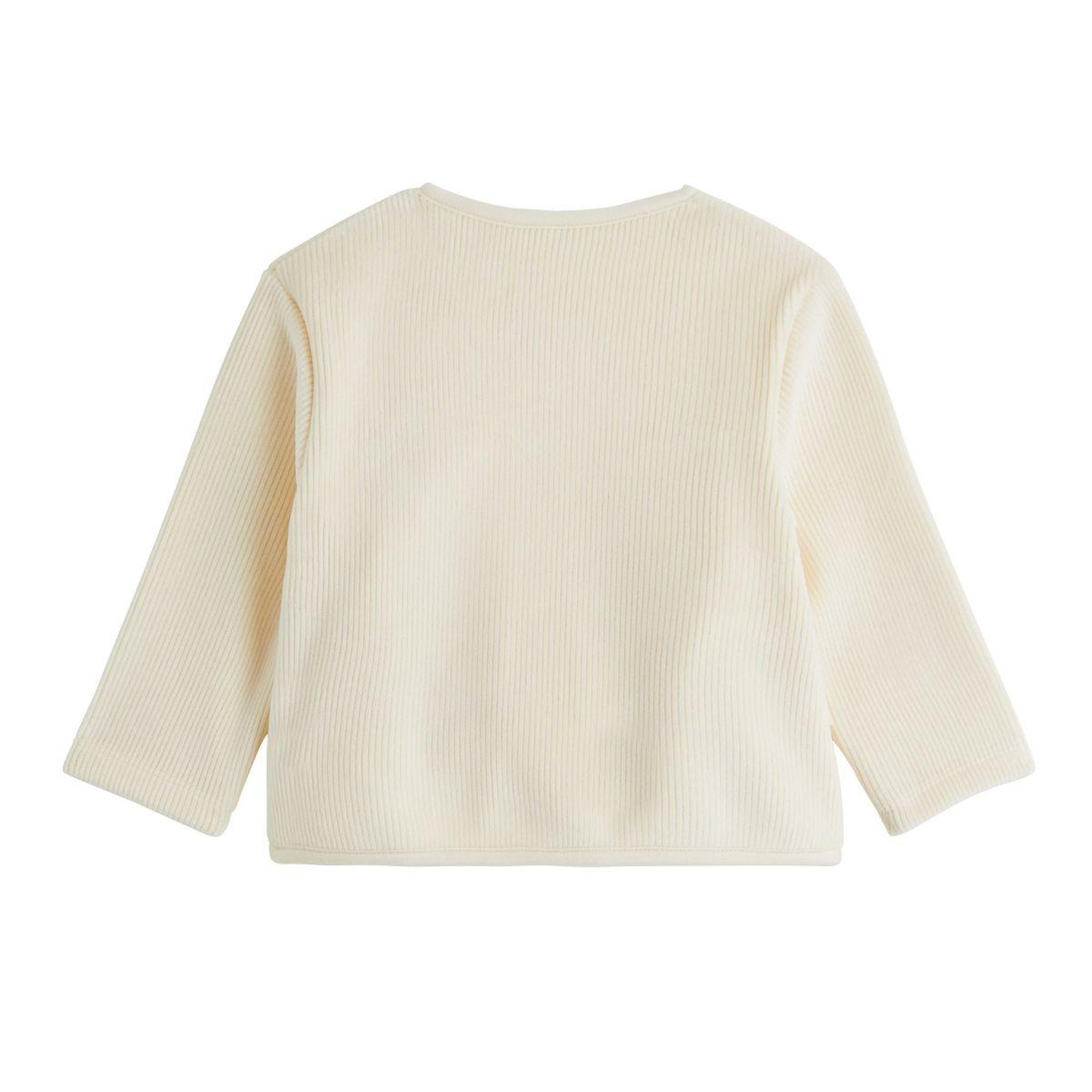 Voir la diapositive 2 : PETIT BEGUIN Ensemble bébé gilet croisé et pantalon en velours Flocon