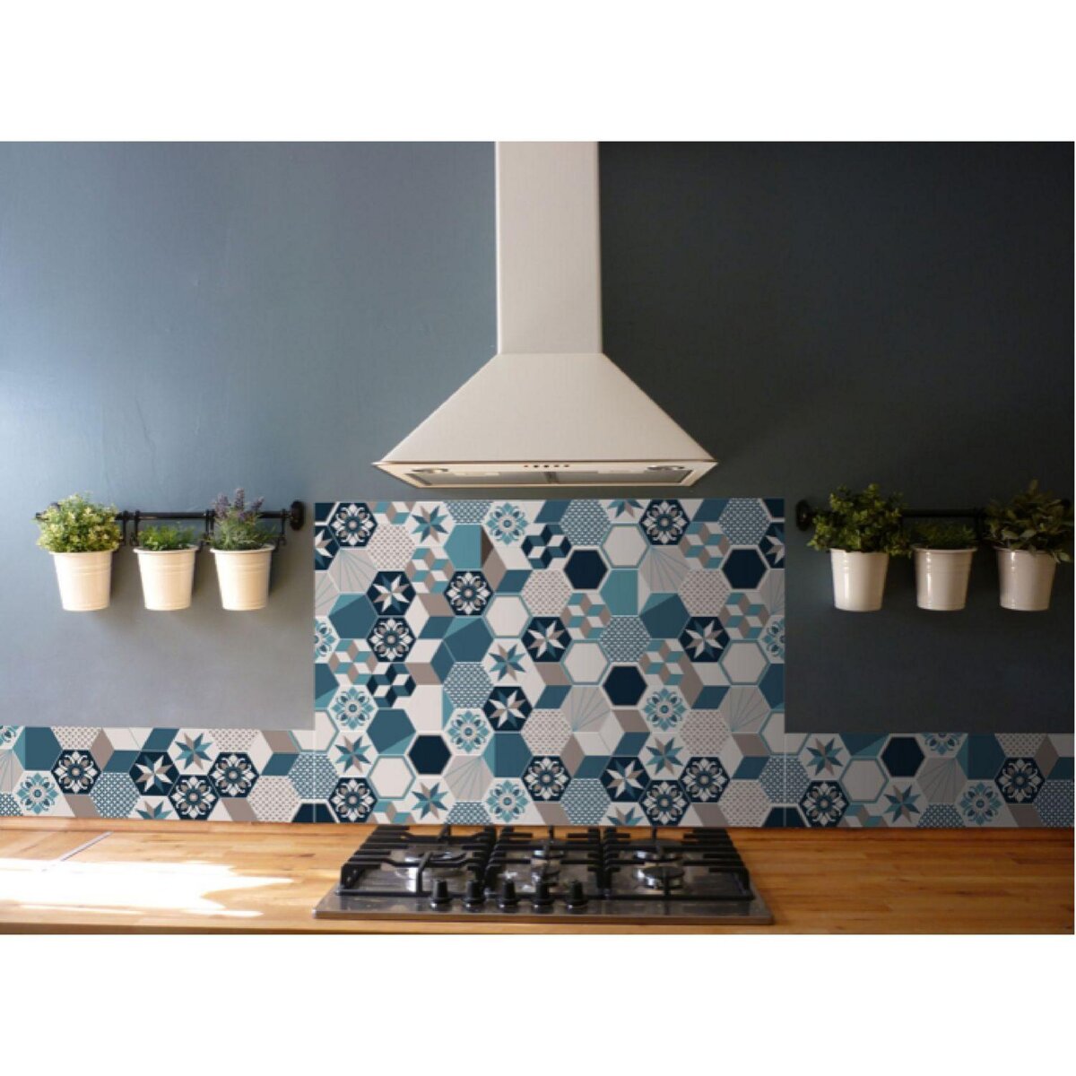 HABITABLE Crédence adhésive carreaux en aluminium Exa