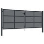 Voir la diapositive 2 : VIDAXL Portail de jardin anthracite 400x150 cm acier