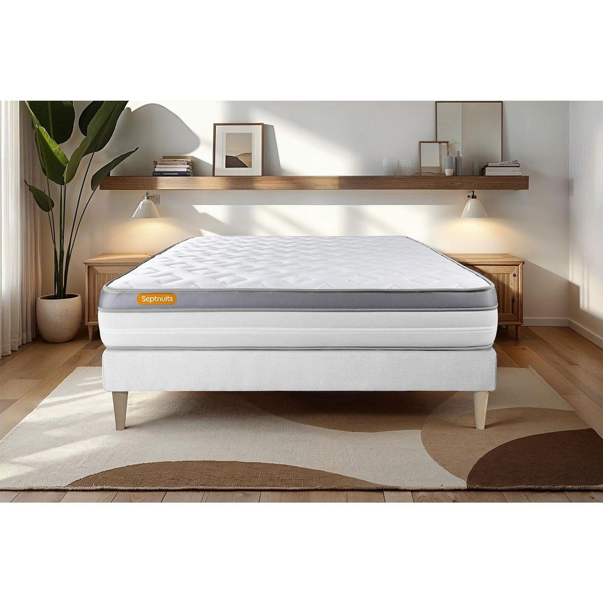SEPTNUITS Matelas Memo Zen Mousse à mémoire de forme 5 zones de confort MAXI épaisseur