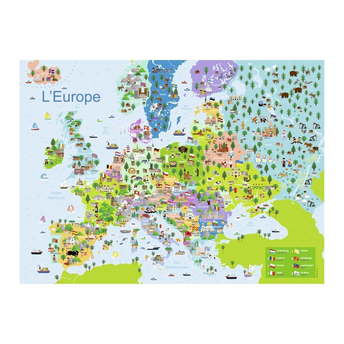 RAVENSBURGER Puzzle 150P - carte d Europe