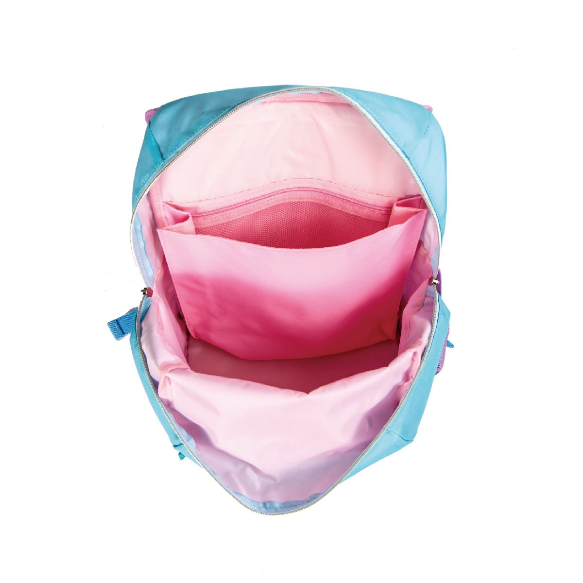 Sac à dos 2 compartiments rose licorne