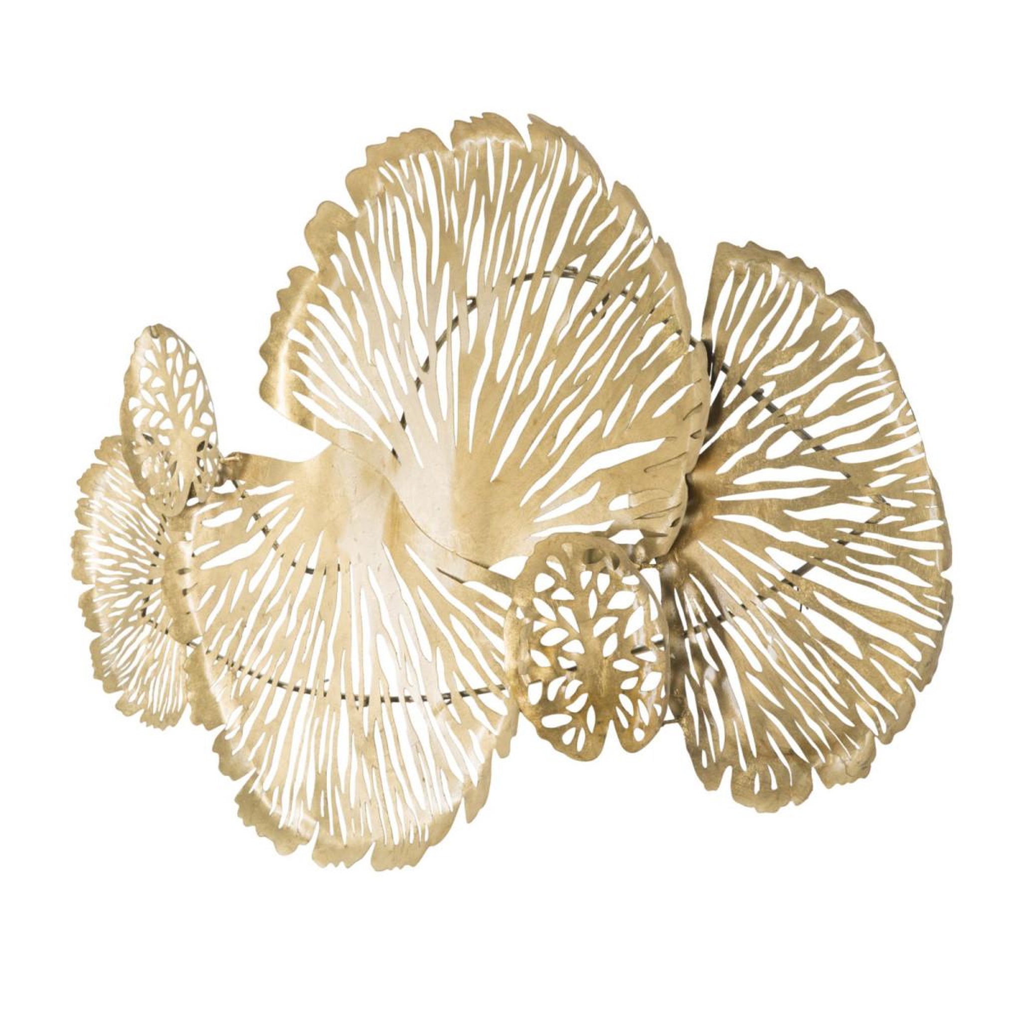 Voir la diapositive 3 : Paris Prix Décoration murale horizontale en métal  iris  115cm or