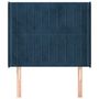 Voir la diapositive 3 : VIDAXL Tete de lit avec oreilles Bleu fonce 103x16x118/128 cm Velours