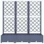 Voir la diapositive 4 : VIDAXL Jardiniere avec treillis bleu gris 120x40x121,5 cm PP