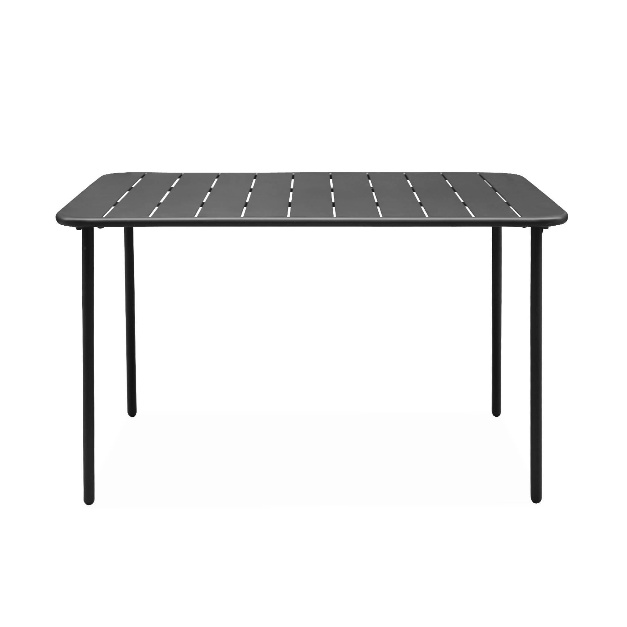 Voir la diapositive 5 : SWEEEK Table de jardin métal 4 places, Amelia L 120 x 70 x 72,5cm