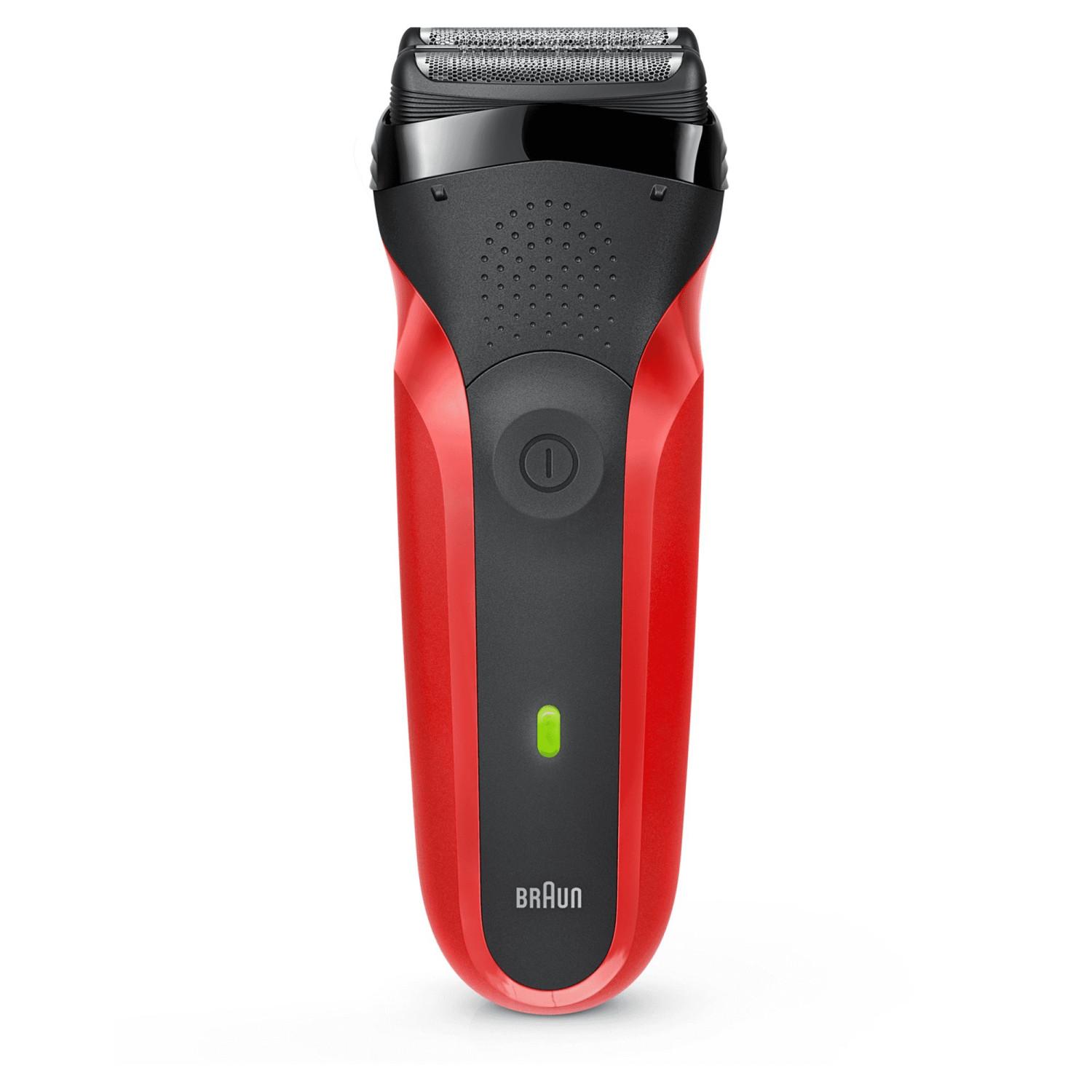 Braun Series 3 300s Rasoir à grille Tondeuse Noir, Rouge
