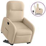 VIDAXL Fauteuil inclinable Creme Tissu