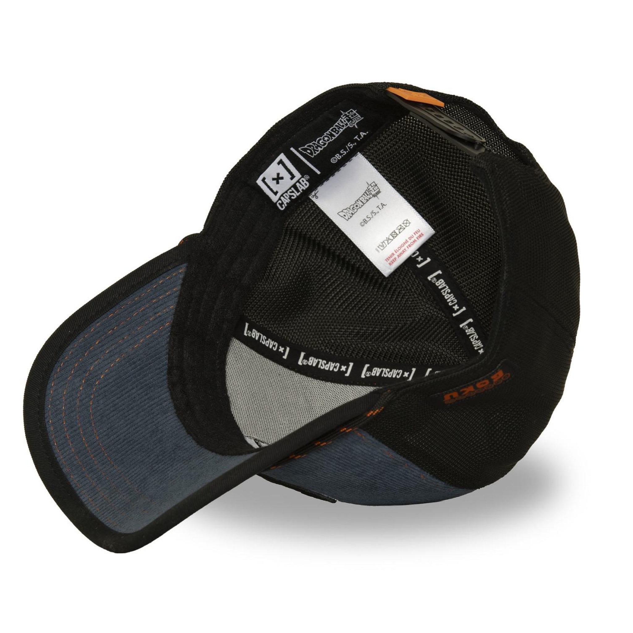 Voir la diapositive 5 : CAPSLAB Casquette trucker avec filet et patch dragon ball super symbol