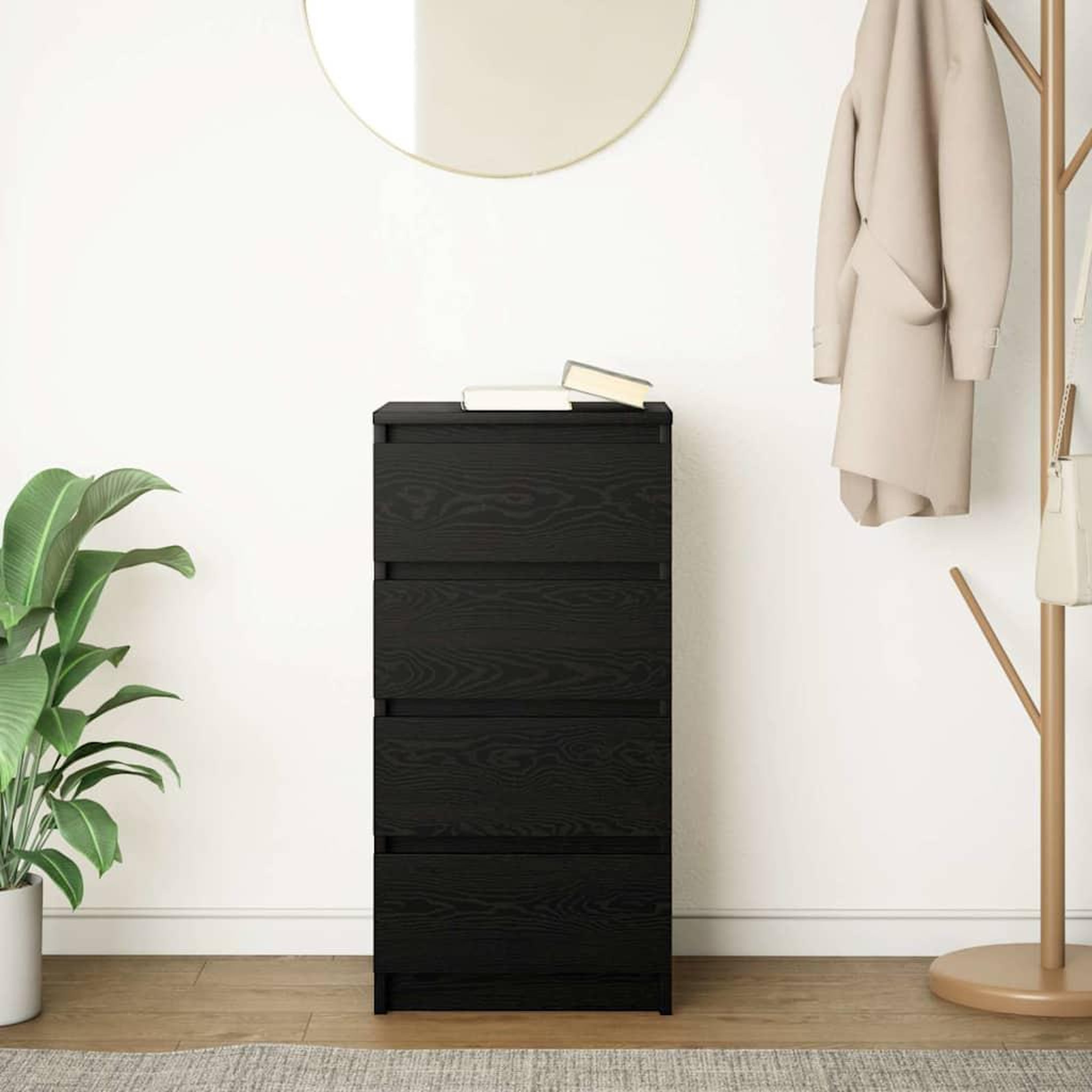 Voir la diapositive 3 : VIDAXL Buffet chene noir 37,5x35x76 cm bois d'ingenierie
