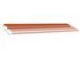 Voir la diapositive 4 : VIDAXL Auvent manuel retractable avec LED 600x300 cm Orange et marron