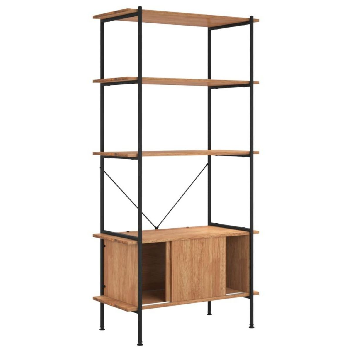 VIDAXL Etagere a 5 niveaux armoire 80x40x163cm Acier bois d'ingenierie