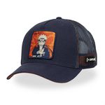 CAPSLAB Casquette trucker avec filet Naruto Shippuden Kunai. Coloris disponibles : Bleu