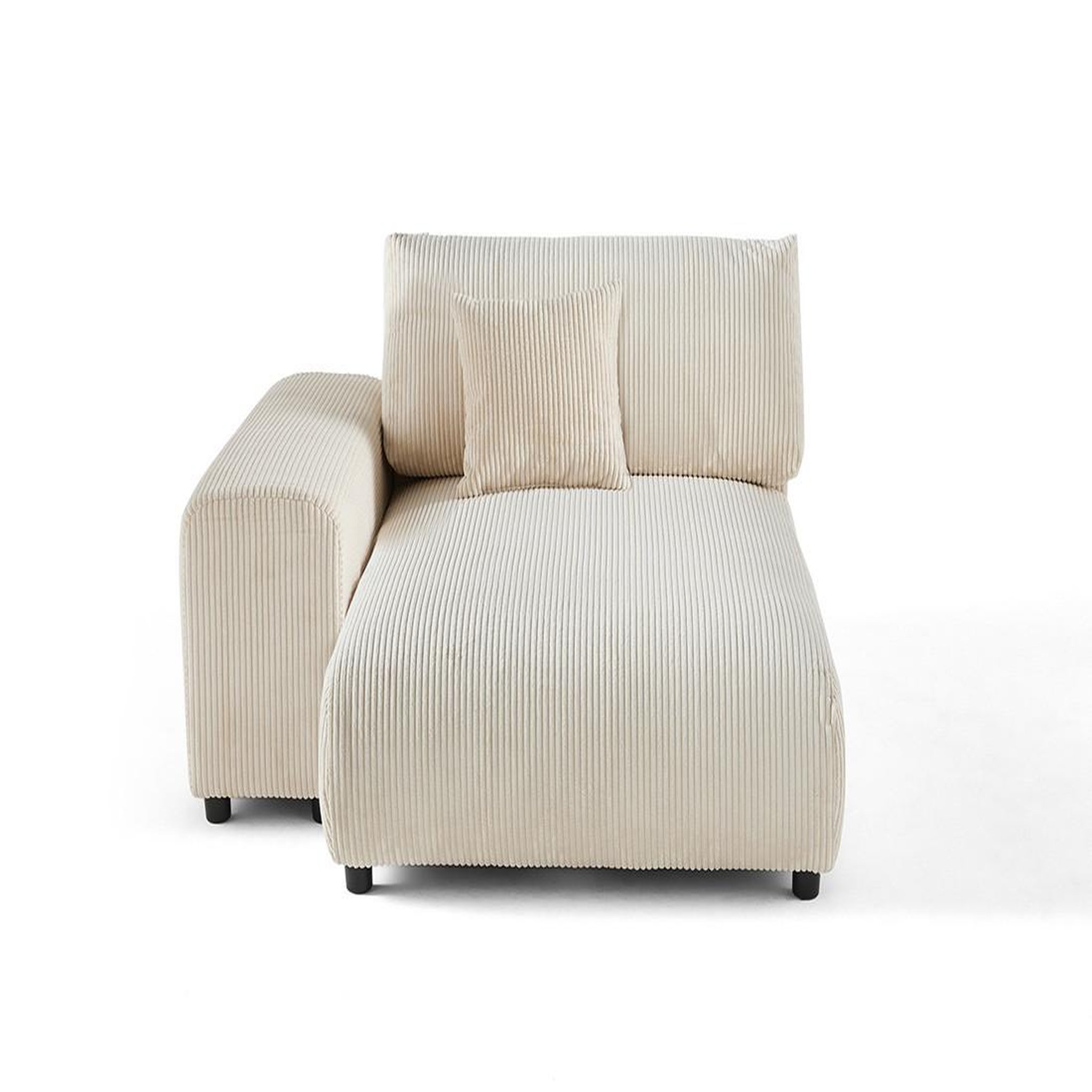 Voir la diapositive 1 : LISA DESIGN Garance - module d'assise méridienne gauche - en velours côtelé