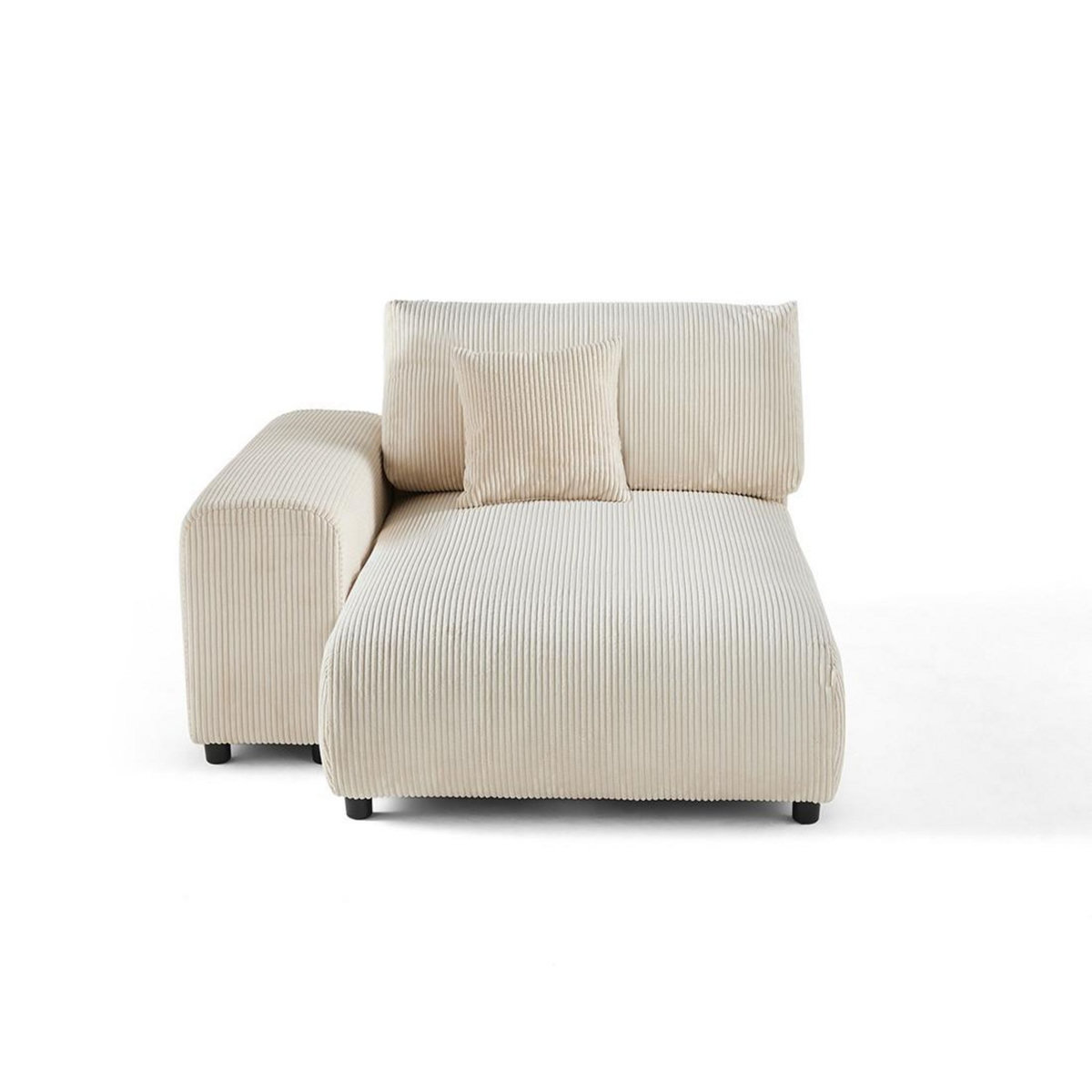 LISA DESIGN Garance - module d'assise méridienne gauche - en velours côtelé