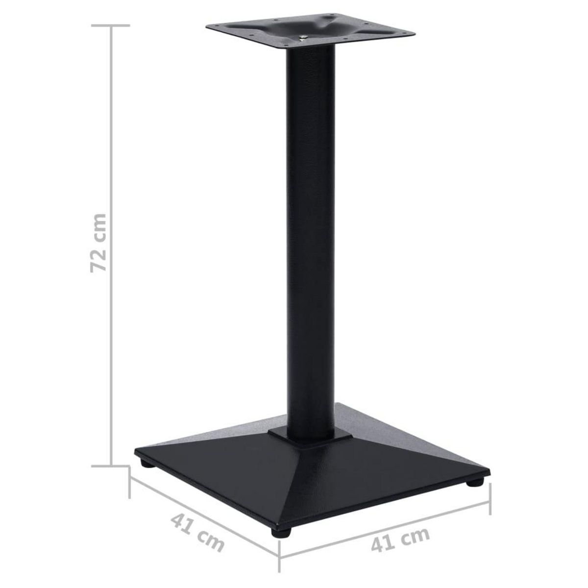 VIDAXL Pied de table de bistro noir 41x41x72 cm fonte