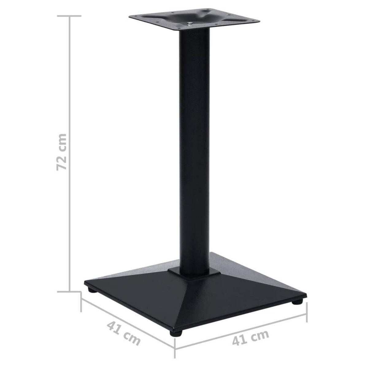 VIDAXL Pied de table de bistro noir 41x41x72 cm fonte