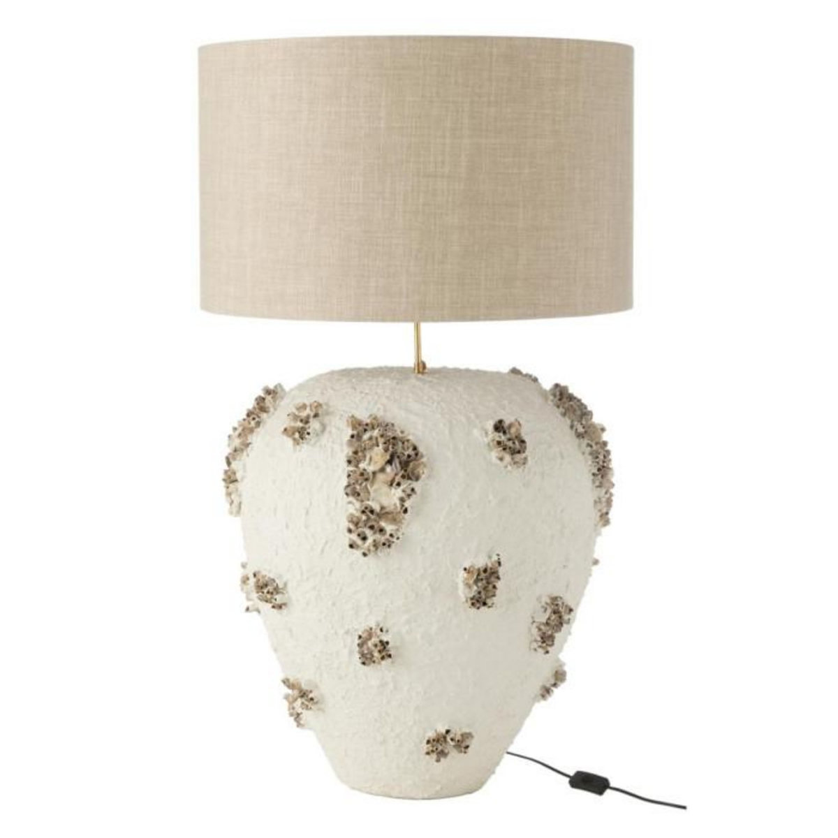 Paris Prix Lampe à Poser en Terre Cuite  Jilly  105cm Blanc