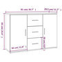 Voir la diapositive 6 : VIDAXL Buffet blanc 91x29,5x65 cm bois d'ingenierie