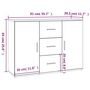 Voir la diapositive 6 : VIDAXL Buffet blanc 91x29,5x65 cm bois d'ingenierie
