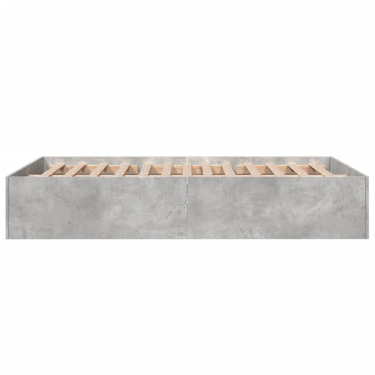 VIDAXL Cadre de lit sans matelas gris beton 135x190 cm