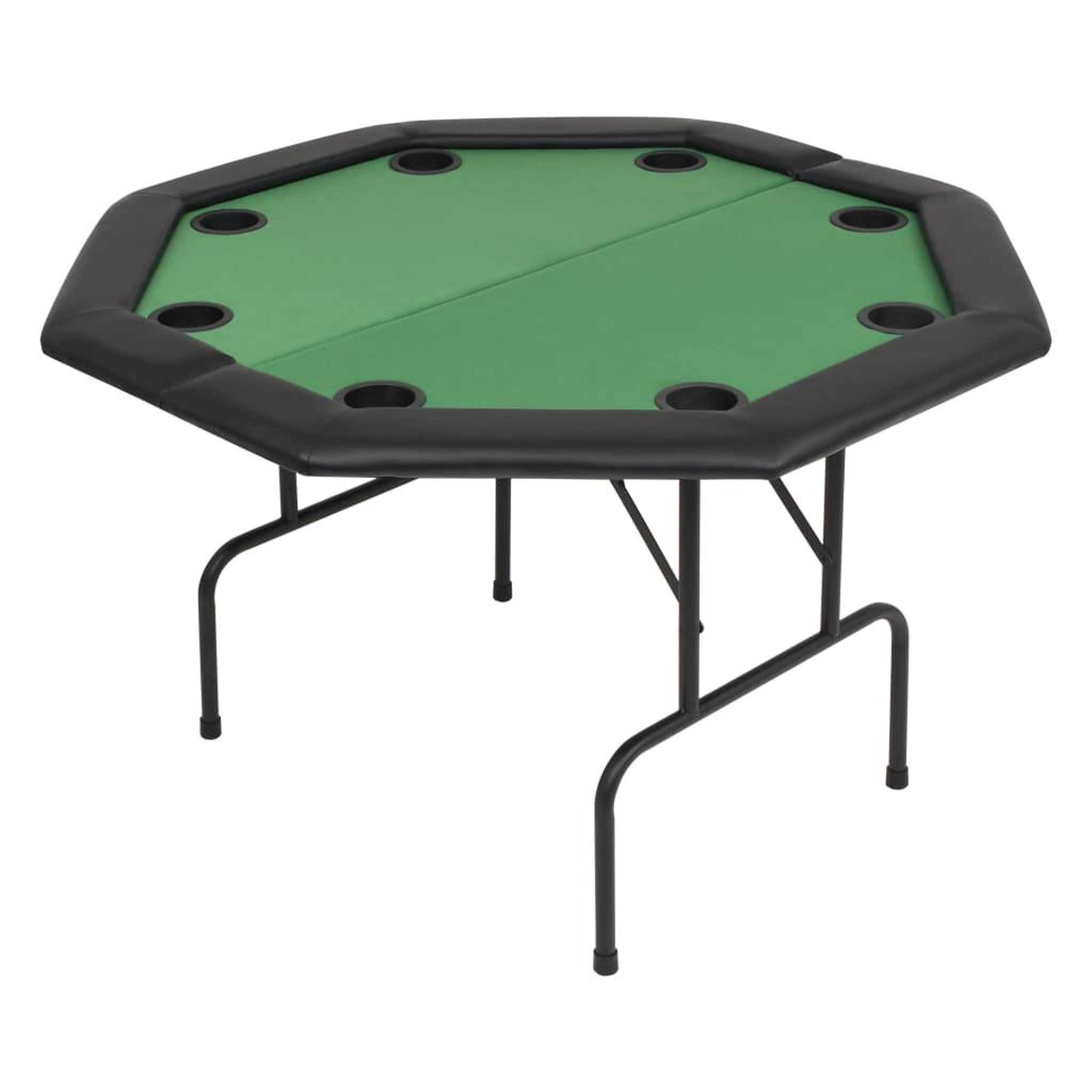 Voir la diapositive 2 : VIDAXL Table de poker pliable pour 8 joueurs 2 plis Octogonale Vert