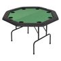 Voir la diapositive 2 : VIDAXL Table de poker pliable pour 8 joueurs 2 plis Octogonale Vert