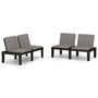 Voir la diapositive 2 : VIDAXL Bancs de salon de jardin avec coussins lot de 2 Plastique Gris