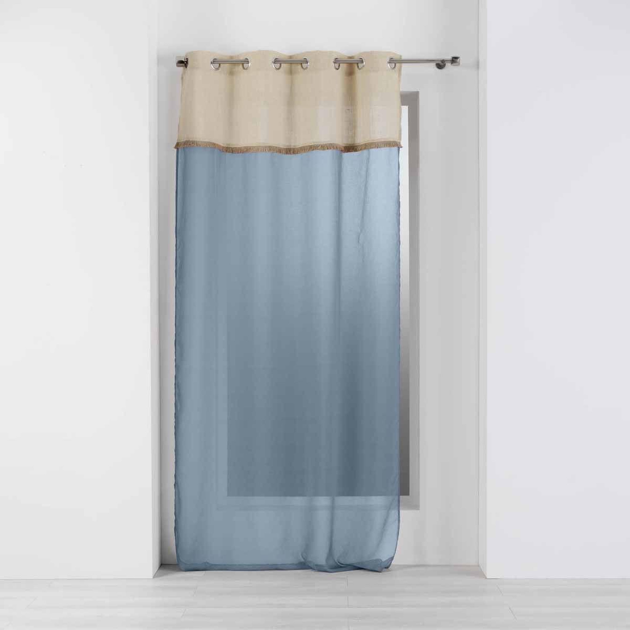 Voir la diapositive 1 : Douceur d'Intérieur Rideau Voilage à Œillets  Greenybel  140x240cm Bleu