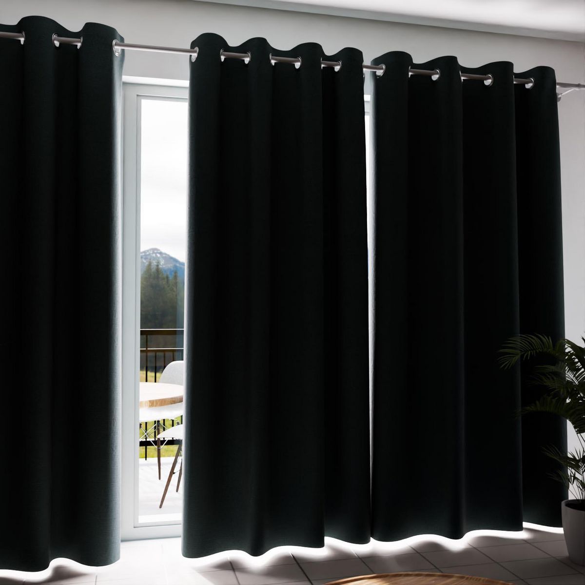 SOLEIL D'OCRE Rideau à oeillets 100% occultant ECLIPSE, par Soleil d'Ocre