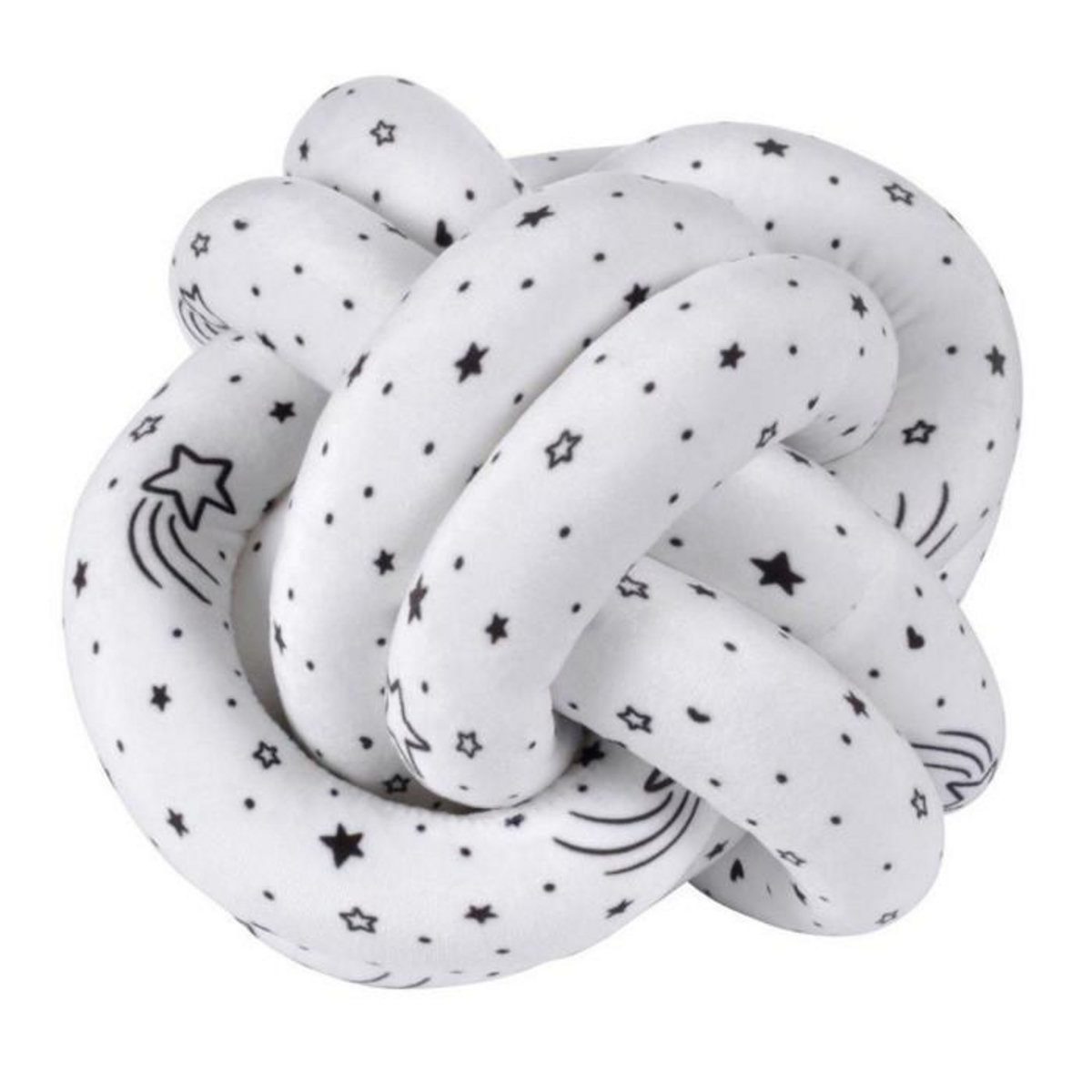Paris Prix Coussin Nœud Déco  Wild Kids  20cm Blanc & Noir