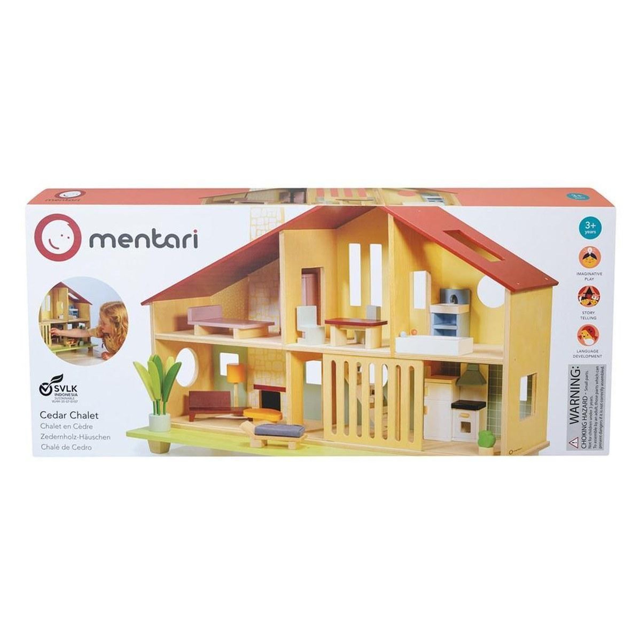 Voir la diapositive 4 : MENTARI Chalet En Cèdre Avec Meubles