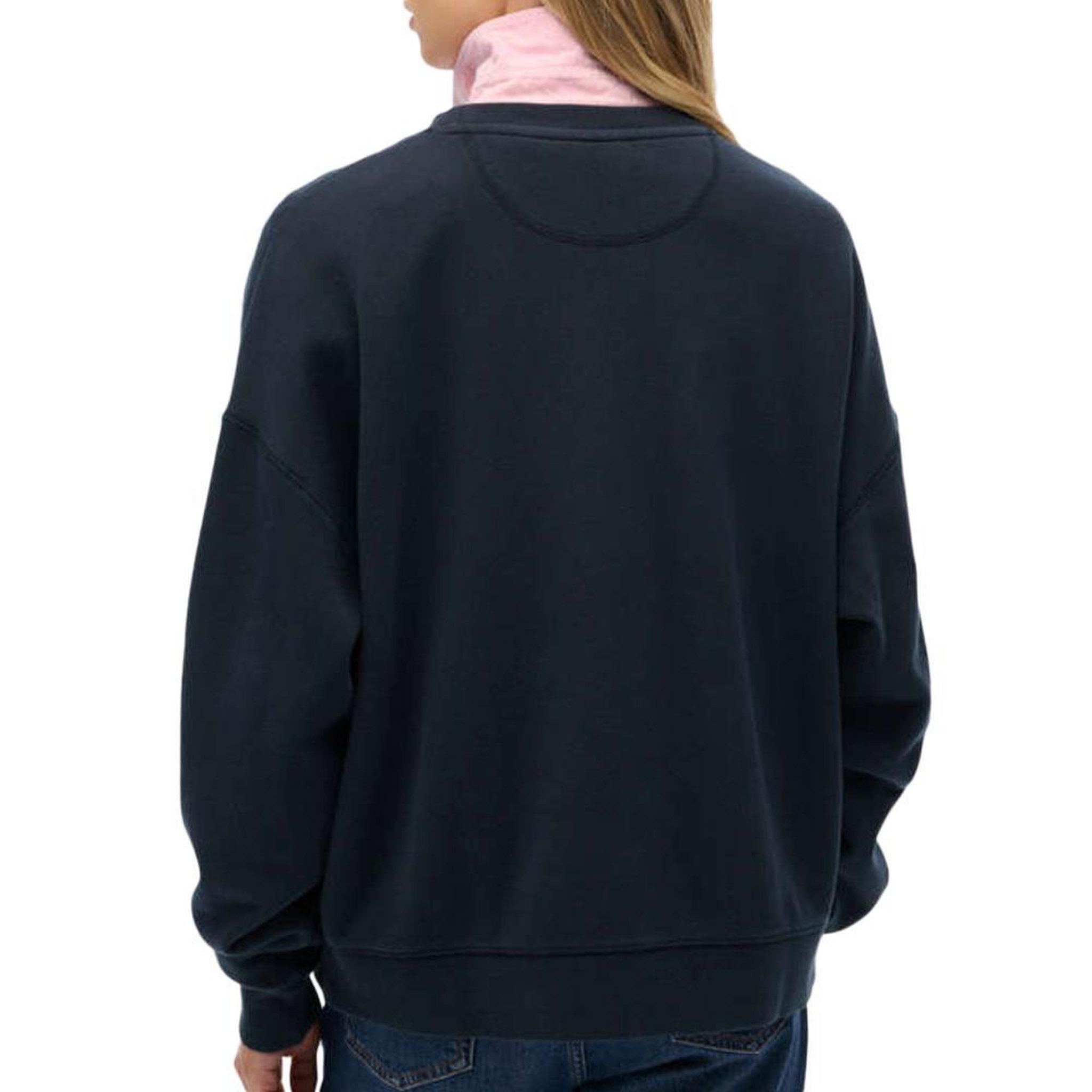 Voir la diapositive 2 : SUPERDRY Sweat Marine Femme Superdry Essential