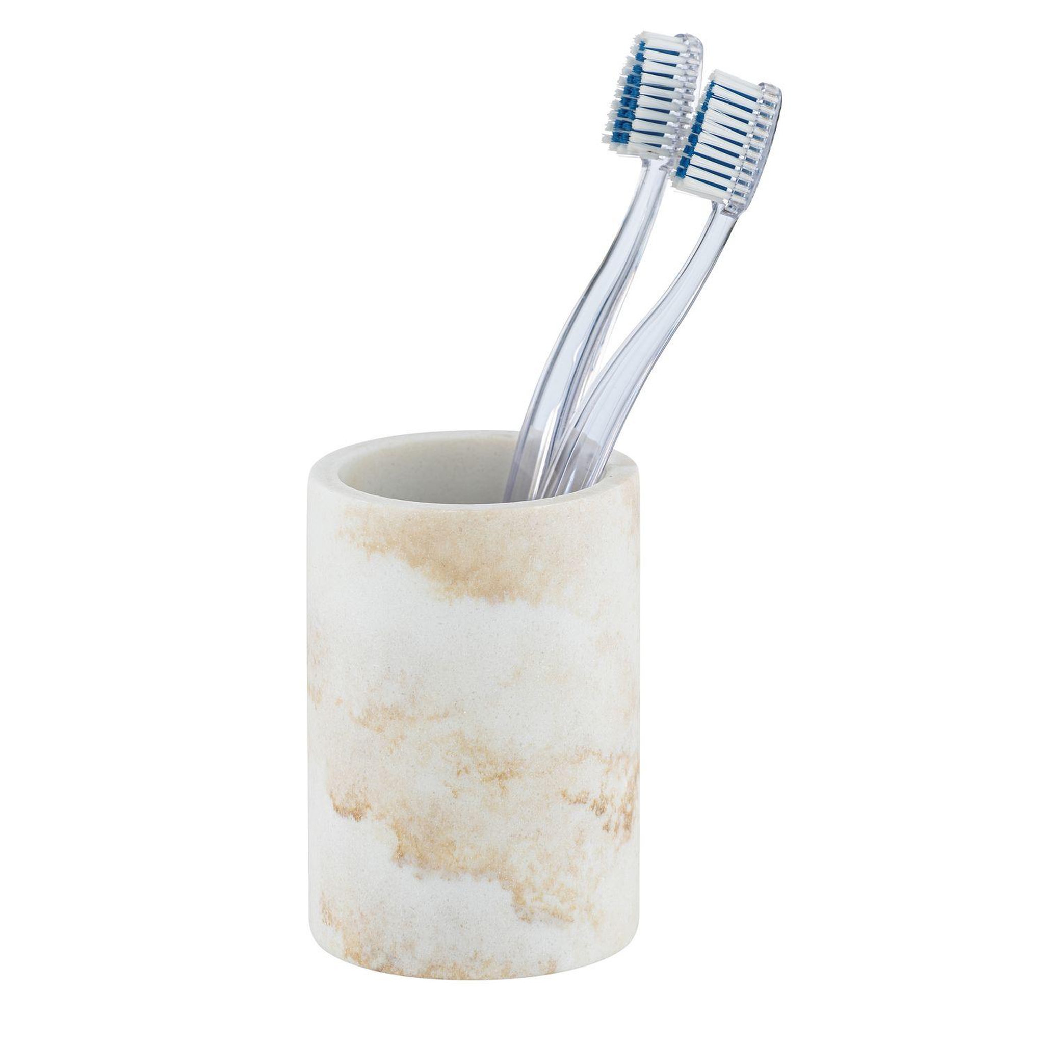Voir la diapositive 2 : Wenko Gobelet de salle de bain design marbre Odos - Blanc