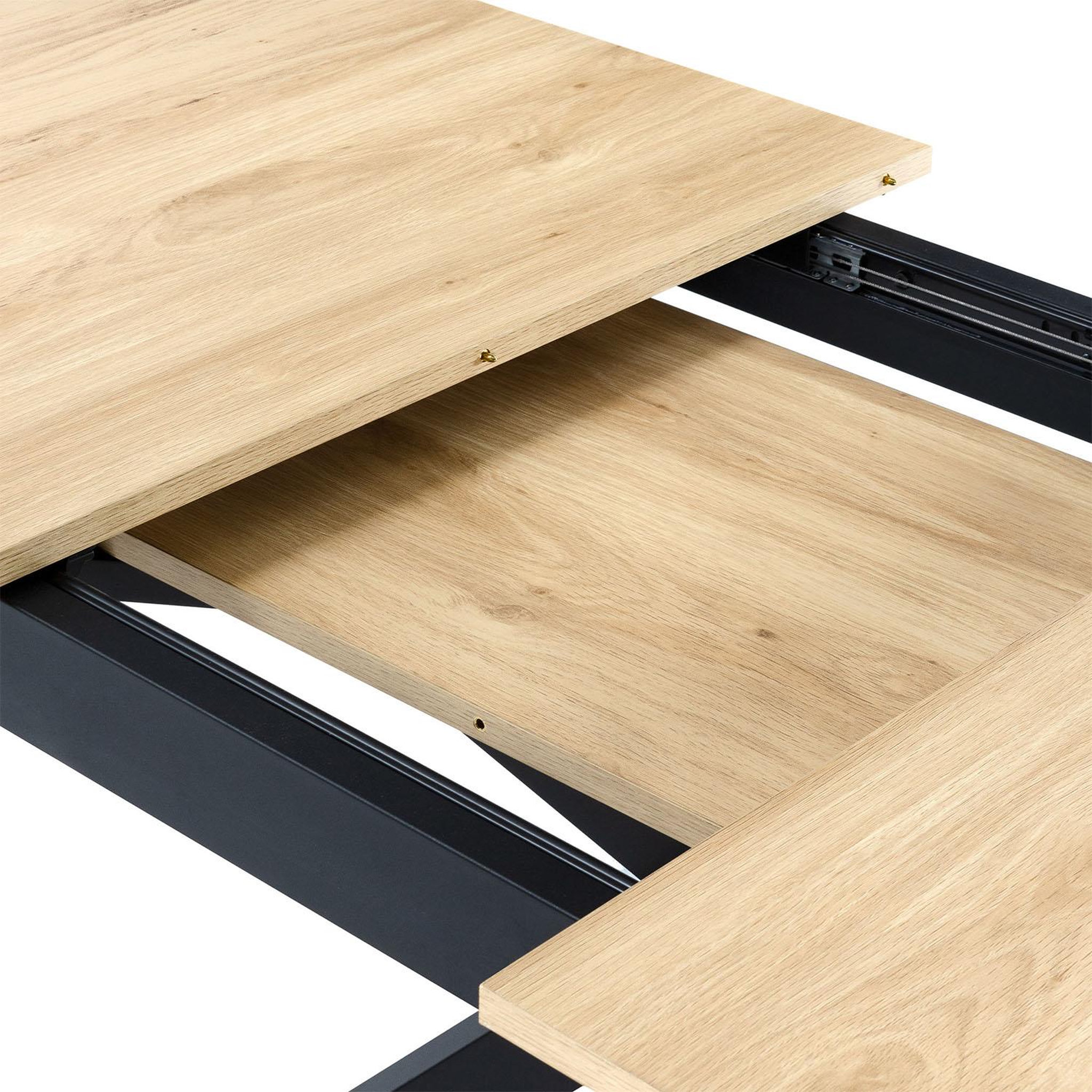 Voir la diapositive 5 : VS VENTA-STOCK Table de salle à manger extensible Prato couleur chêne, 140-180 cm