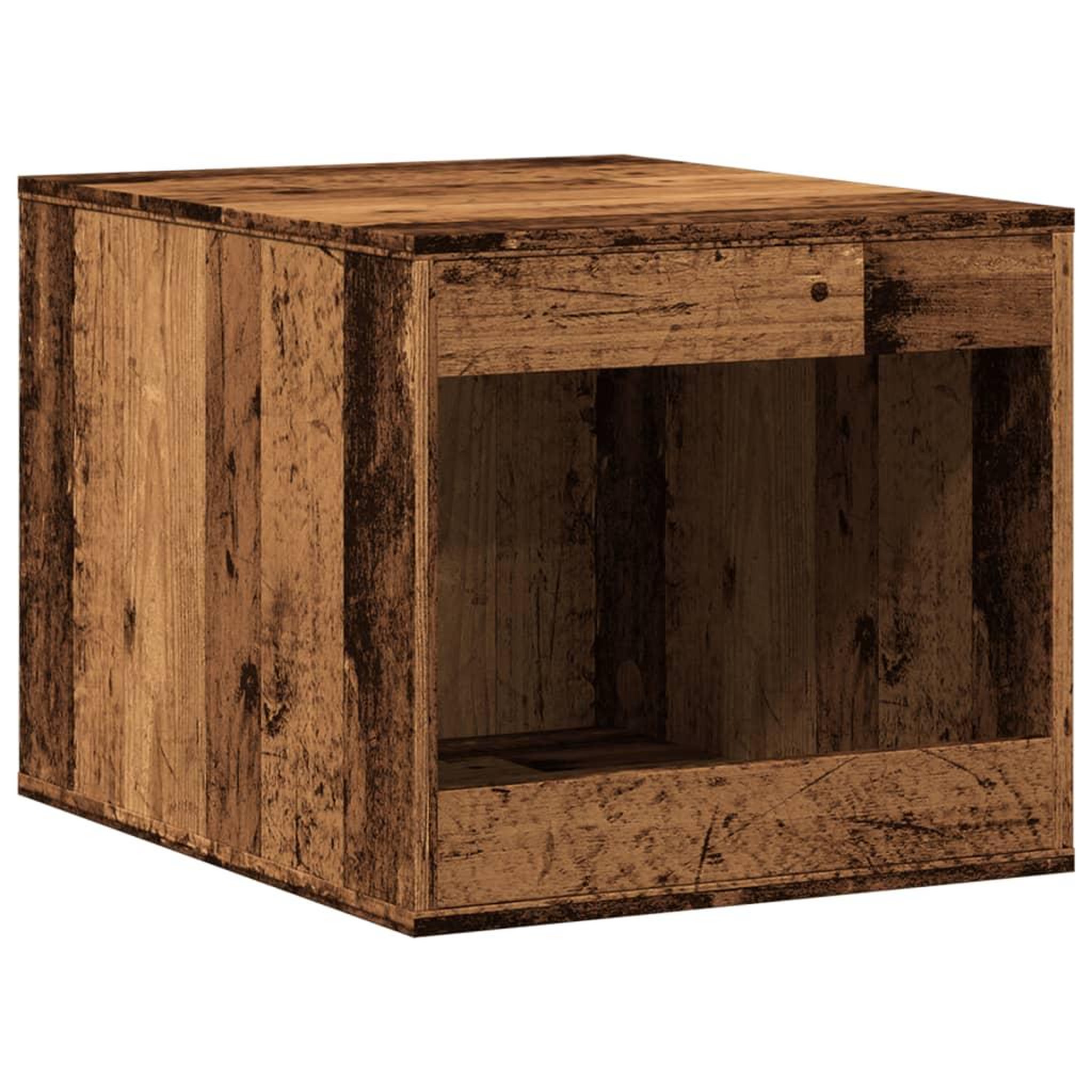 Voir la diapositive 2 : VIDAXL Meuble de bac a litiere pour chat vieux bois bois d'ingenierie