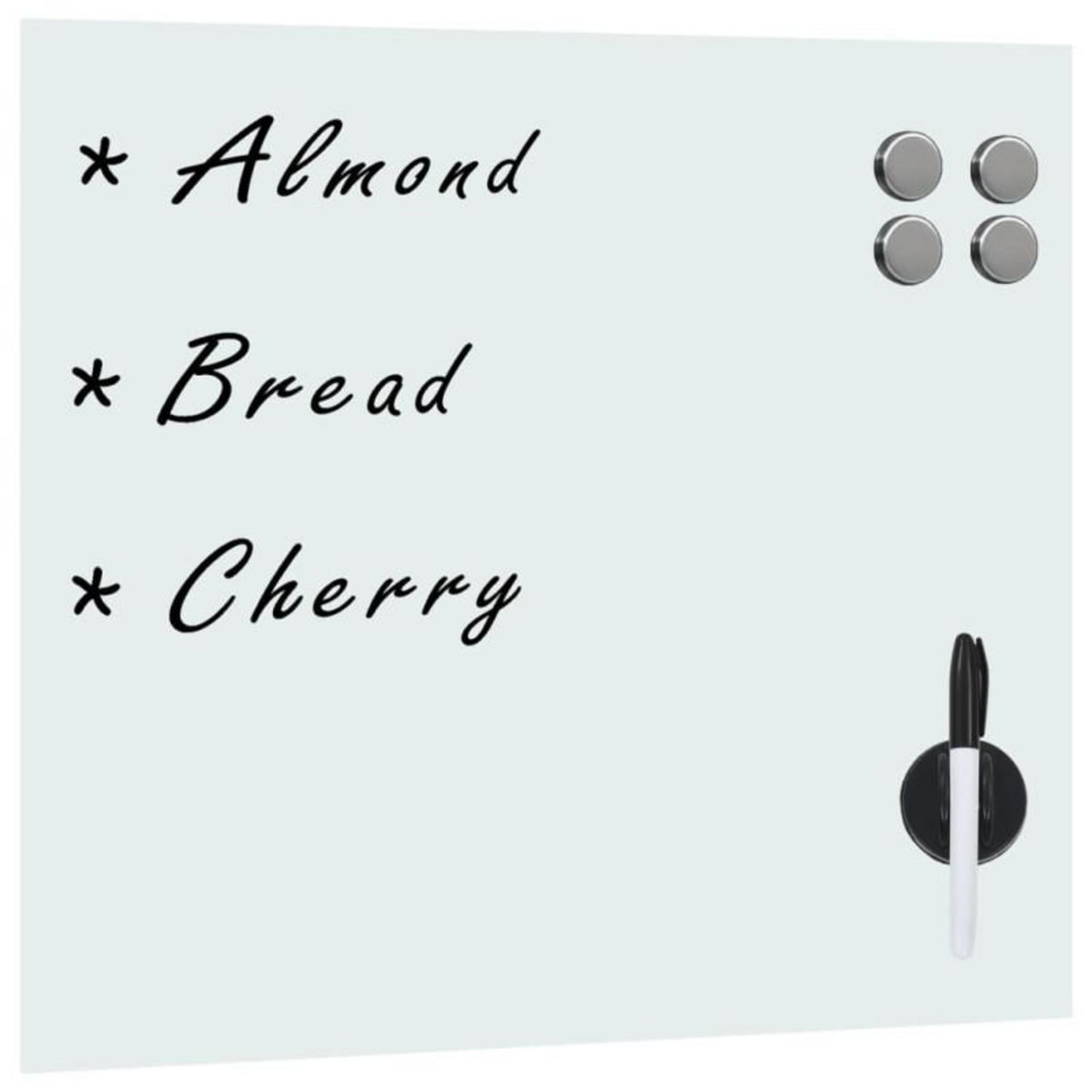 VIDAXL Tableau noir magnétique mural Verre 50x50 cm